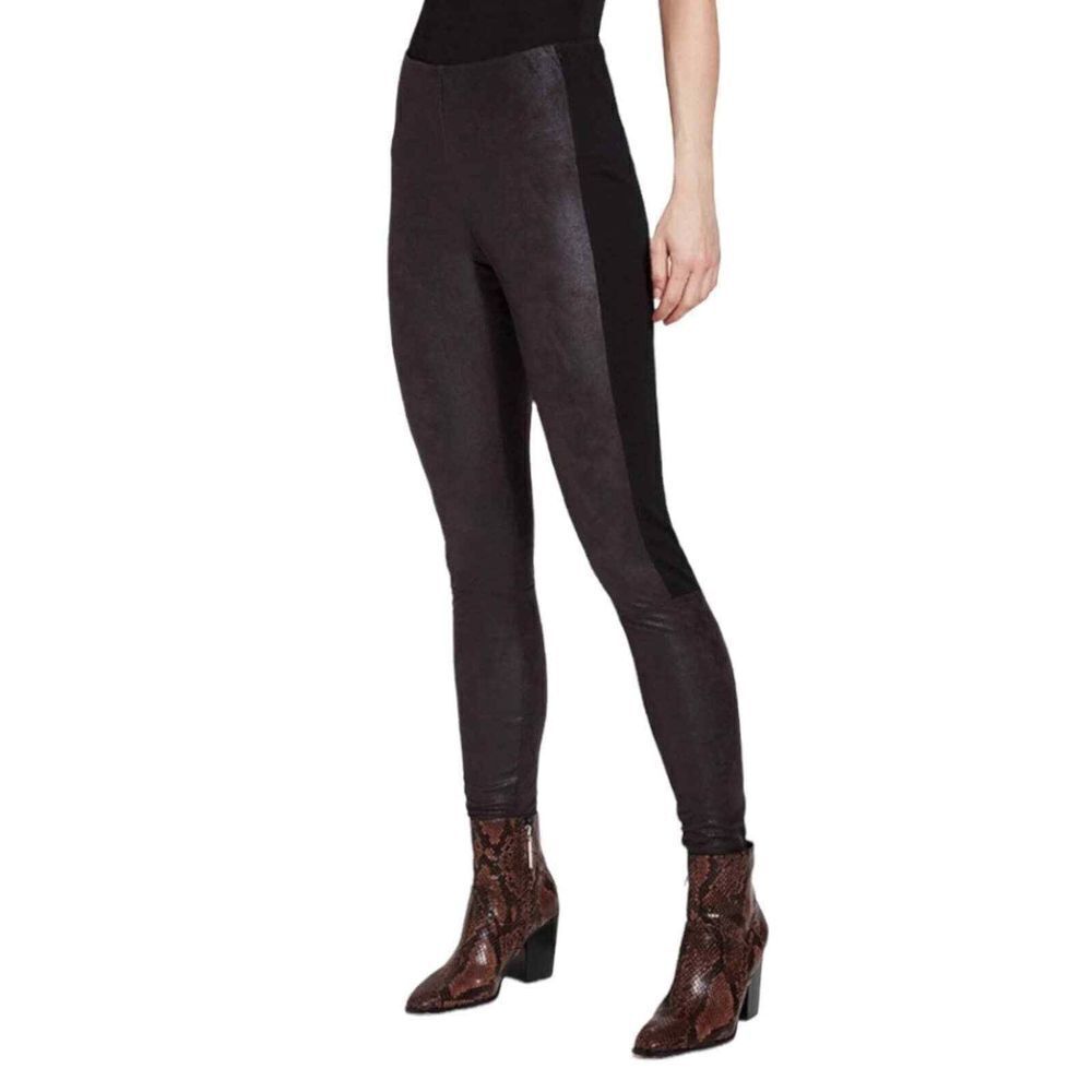 Lysse Faux Leather Suede Leggings Black Size Small